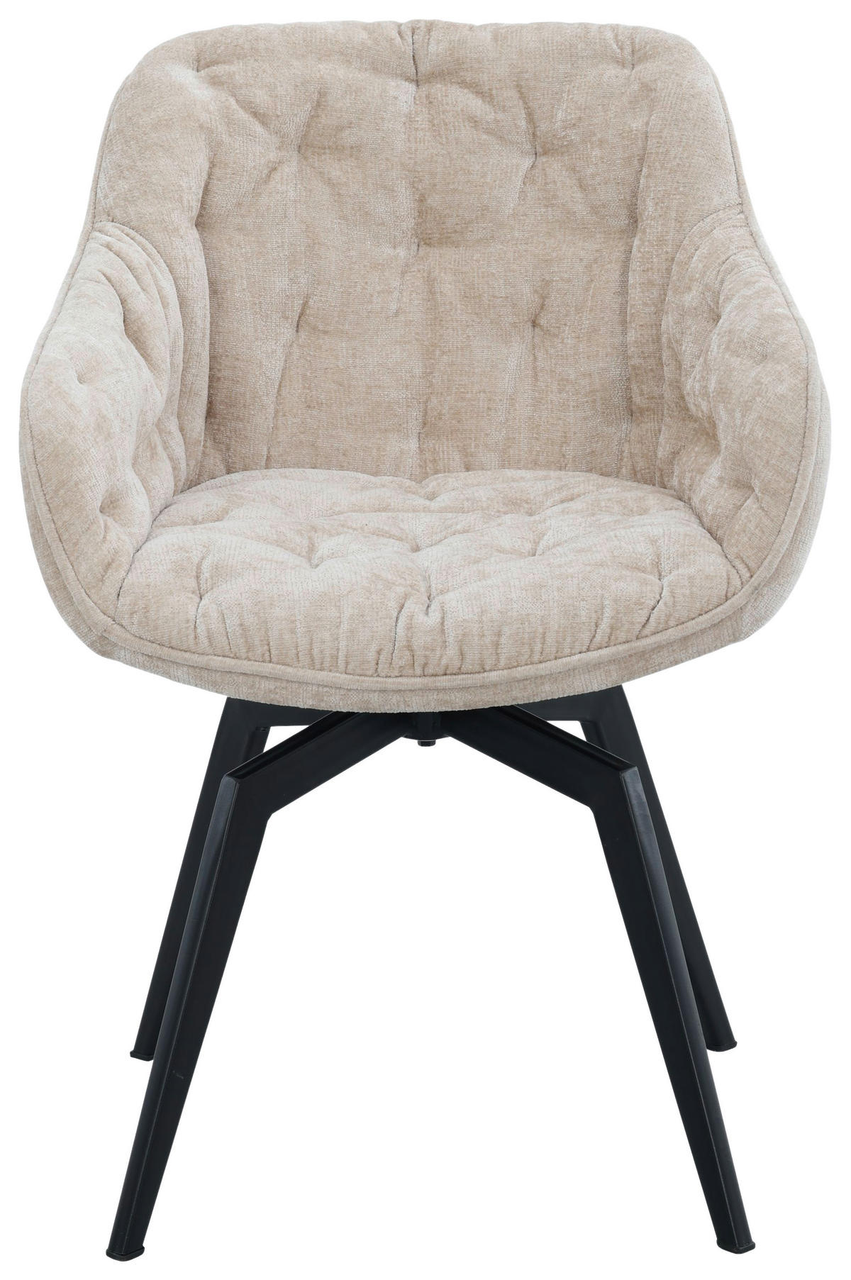 KAROSSZÉK fekete, bézs  - bézs/fekete, Modern, textil/fém (59,5/84/63,5cm) - Livetastic