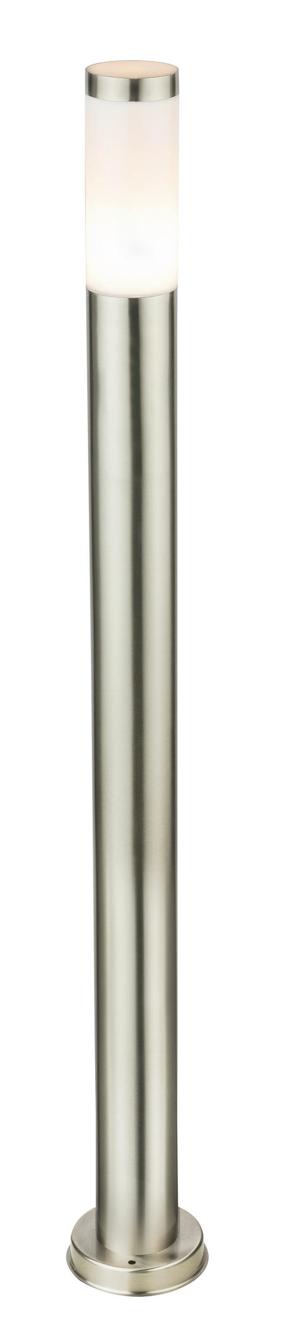 GOLVLAMPA UTOMHUS - stålfärgad/opal, Basics, metall/plast (13,1/110cm) - Globo