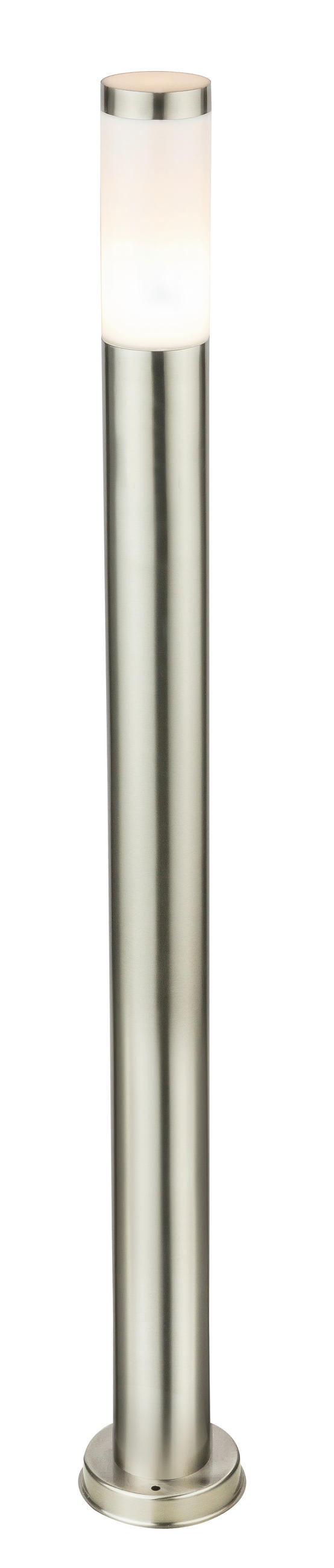 GOLVLAMPA UTOMHUS - stålfärgad/opal, Basics, metall/plast (13,1/110cm) - Globo