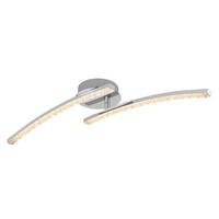 LED MENNYEZETI LÁMPA - króm, Design, műanyag/fém (59/12/10.5cm)