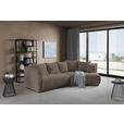 ECKSOFA in Chenille Taupe  315/180 cm  - Taupe/Schwarz, MODERN, Kunststoff/Textil (315/180cm) - Hom`in