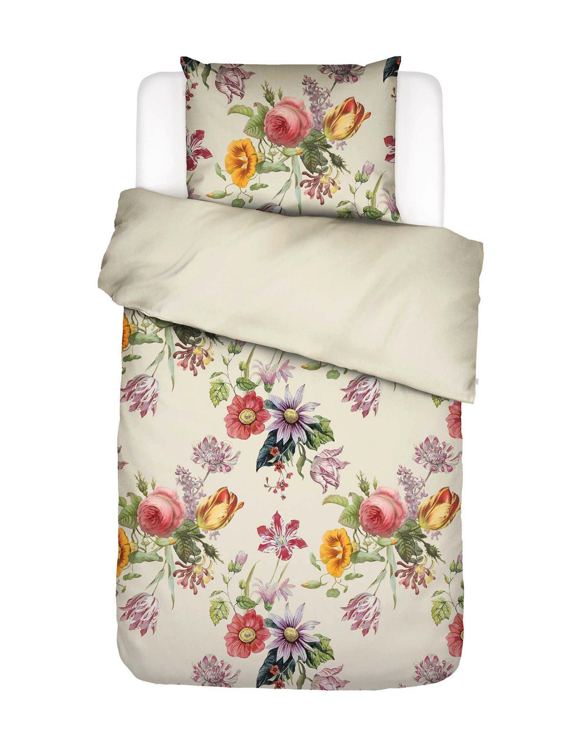 BETTWÄSCHE Florea Satin 135/200 cm  - Creme, KONVENTIONELL, Textil (135/200cm) - Essenza