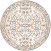 VINTAGE-TEPPICH 200 cm Living Zaveran Terracotta, Perlmutt, Graublau rund  - Graublau/Perlmutt, LIFESTYLE, Kunststoff/Textil (200cm) - Lindorug