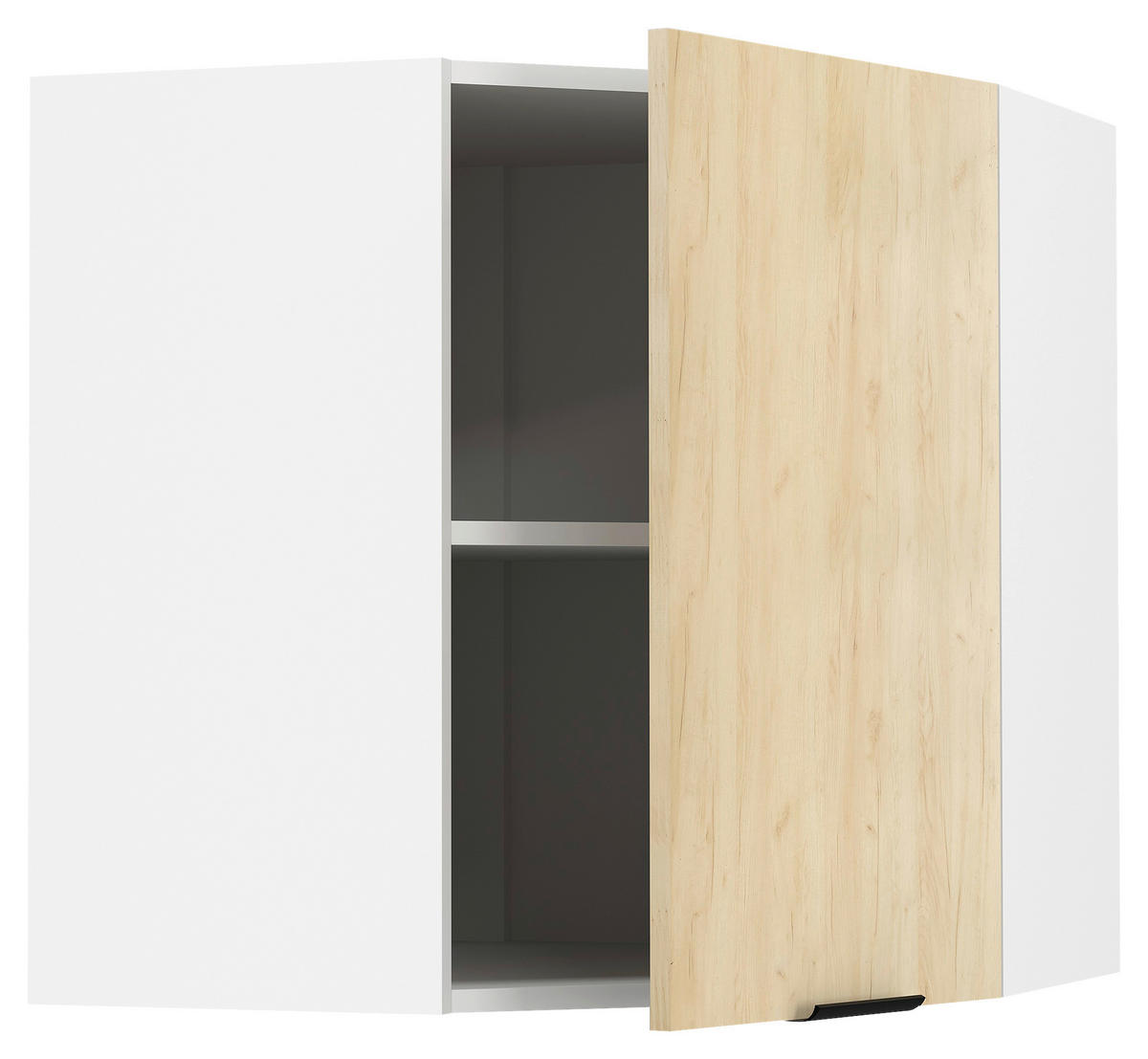 ECKOBERSCHRANK 57/60/57 cm  - Honigeiche/Weiss, Trend, Holzwerkstoff/Kunststoff (57/60/57cm) - MID.YOU