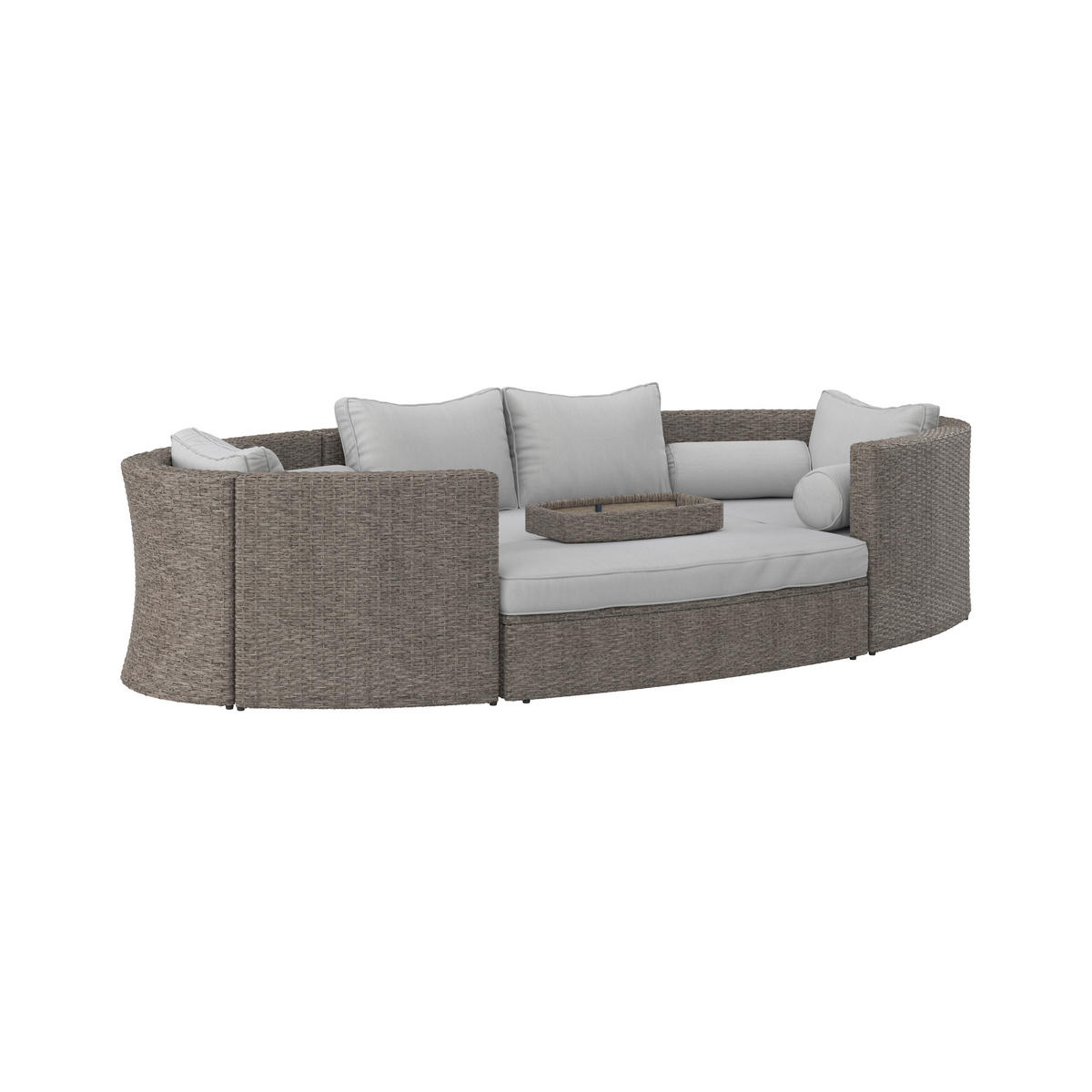 LOUNGEGARNITUR    - Grau, Konventionell, Kunststoff/Textil - Ambia Garden