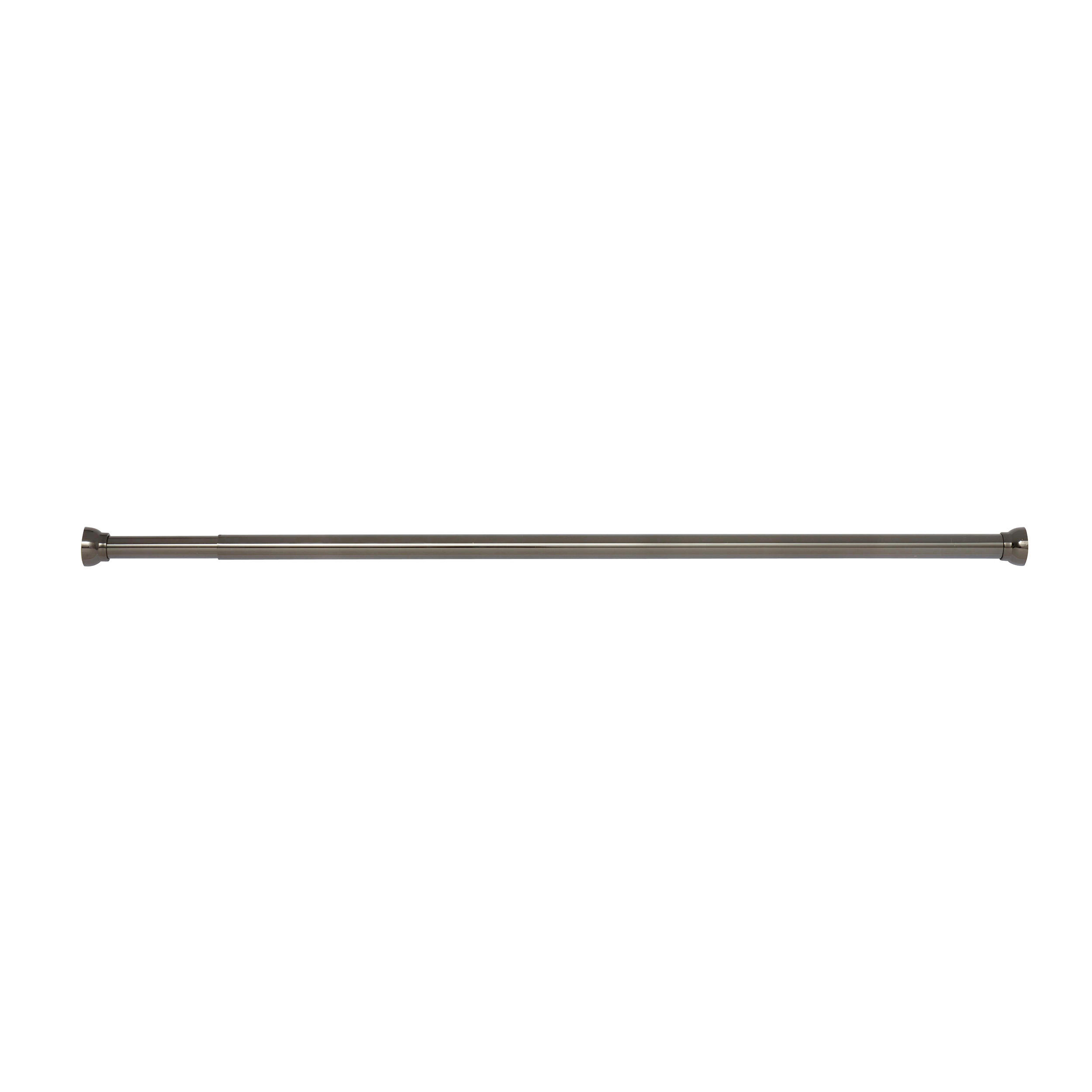 DUSCHVORHANGSTANGE KRETA 125-220 cm  - Schwarzchrom, Basics, Metall (125-220cm) - Spirella