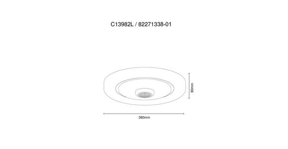 LED-DECKENLEUCHTE 38/8 cm    - Chromfarben/Weiß, Trend, Kunststoff/Metall (38/8cm) - Novel