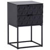 NACHTSCHRANK 42,5/67/38,5 cm  - Schwarz, KONVENTIONELL, Holzwerkstoff/Metall (42,5/67/38,5cm) - Boxxx
