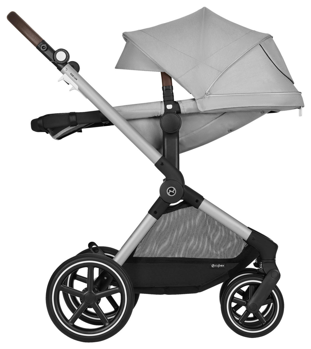SET DJEČJIH KOLICA  EOS Lux inkl.  Aton B2  - siva/srebrne boje, Basics, tekstil/metal (92/53/50,8cm) - Cybex
