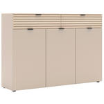 SCHUHSCHRANK 150/102/38 cm  - Kaschmir/Eichefarben, Design, Holzwerkstoff/Kunststoff (150/102/38cm) - Xora