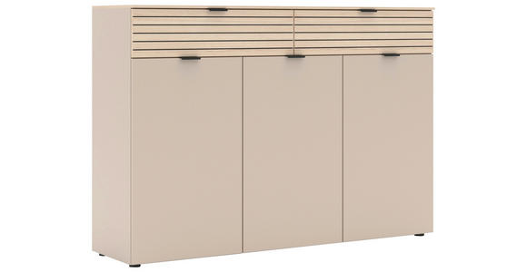 SCHUHSCHRANK 150/102/38 cm  - Kaschmir/Eichefarben, Design, Holzwerkstoff/Kunststoff (150/102/38cm) - Xora