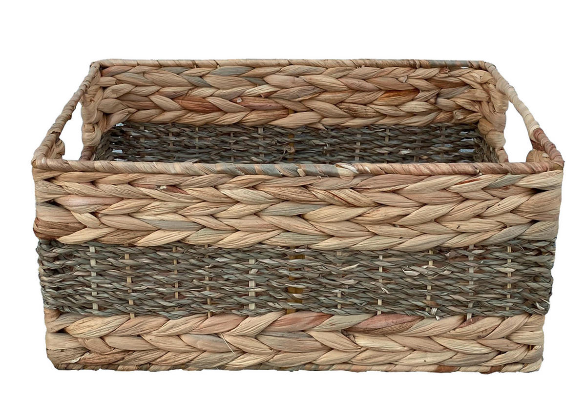 REGALKORB 40/30/18 cm  - Naturfarben, Basics, Naturmaterialien/Metall (40/30/18cm) - Landscape