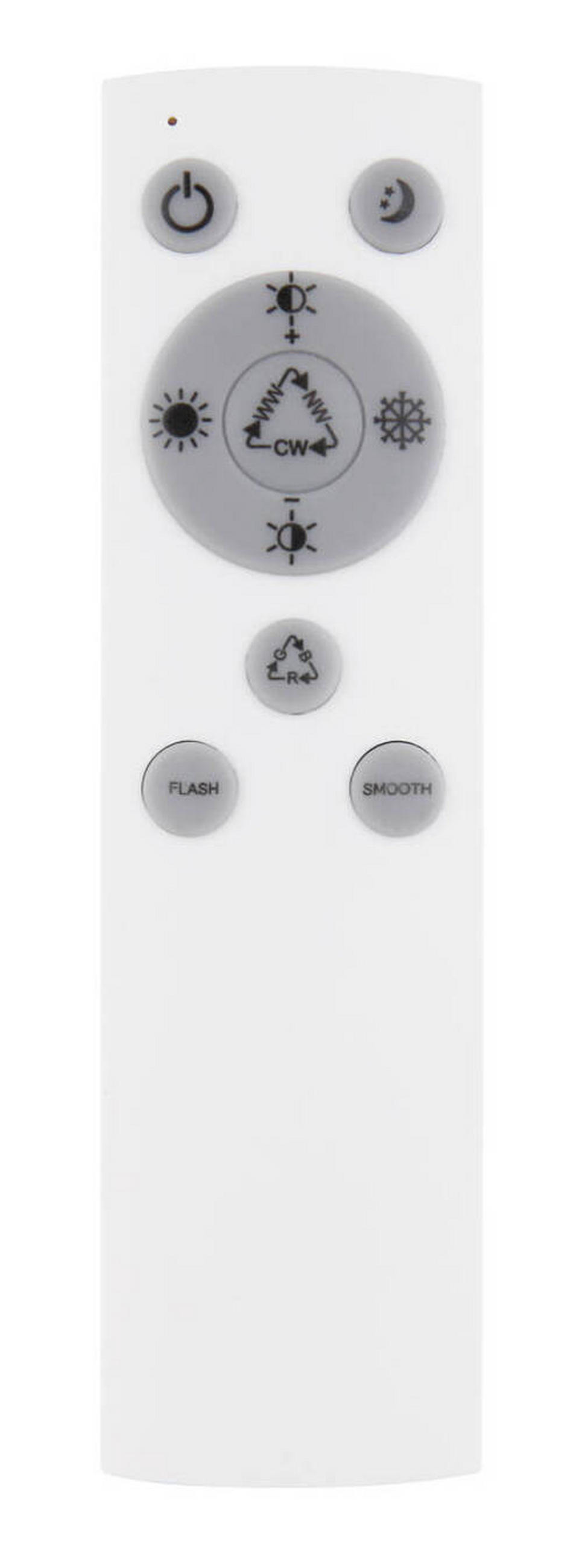 LED-DECKENLEUCHTE 50 W    48/48/7 cm  - Weiss/Anthrazit, Design, Kunststoff/Metall (48/48/7cm) - Globo