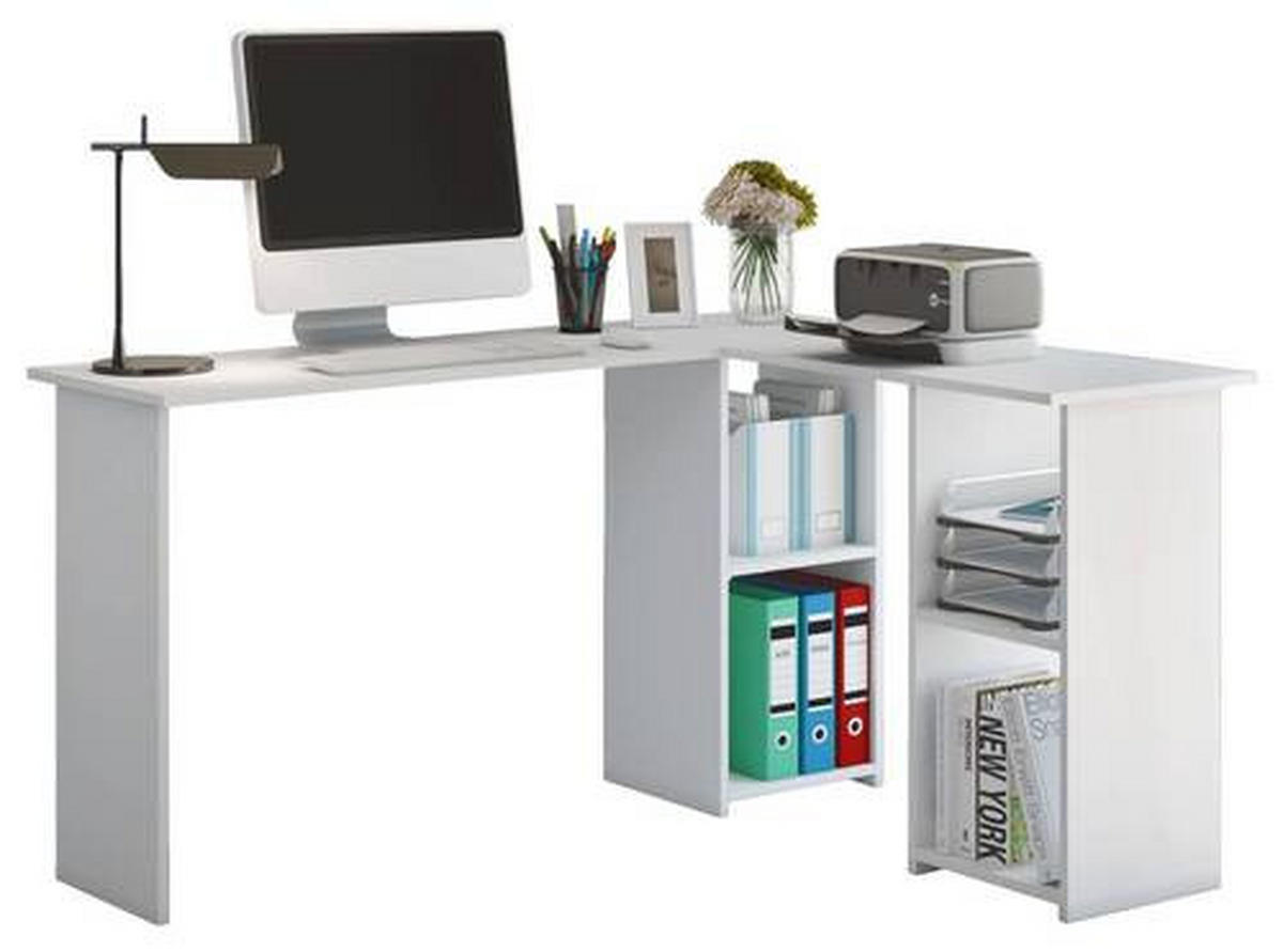 ECKSCHREIBTISCH 112/136/73 cm  in Weiss  - Weiss, Basics, Holzwerkstoff (112/136/73cm) - MID.YOU