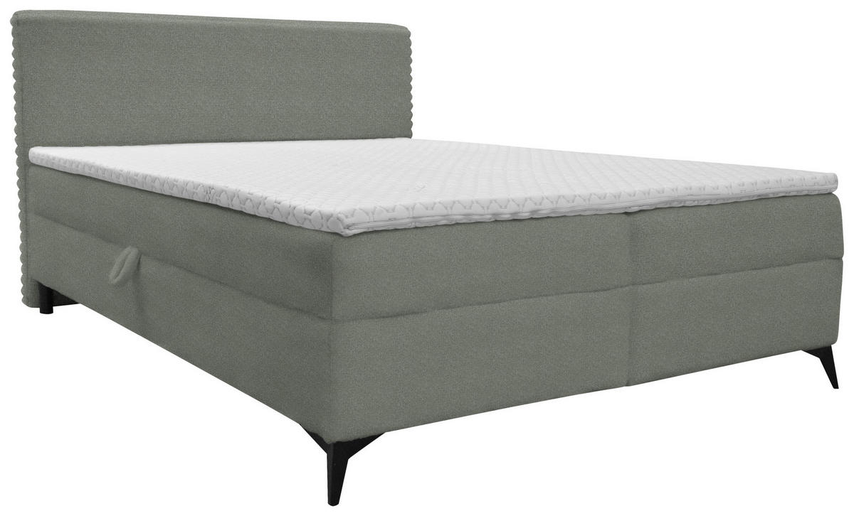 BOXBETT 180/200 cm  in Grau  - Schwarz/Grau, Design, Holz/Holzwerkstoff (180/200cm) - Xora