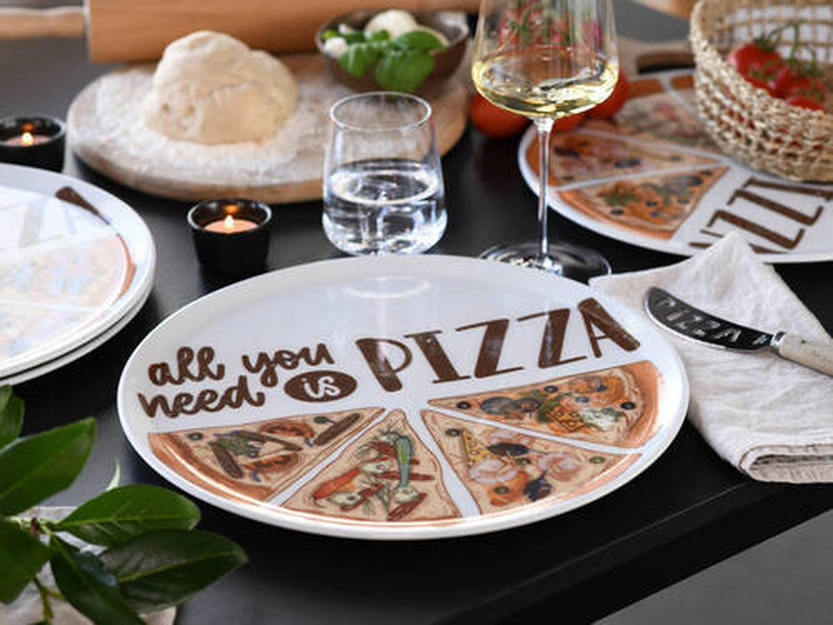 PIZZATELLERSET Porzellan 6-teilig  - Weiß, Trend, Keramik (33cm) - Creatable