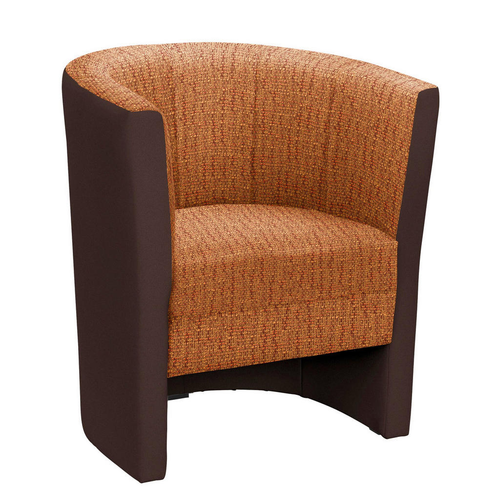 Sessel In Textil Braun, Orange Sessel In Textil Braun, Orange