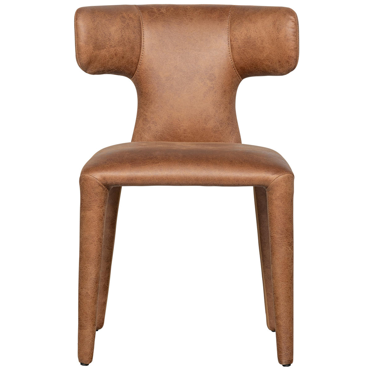 STUHL-SET 2 Stück  Lederlook  - Cognac, MODERN, Holzwerkstoff/Textil (52/78/53cm) - Livetastic