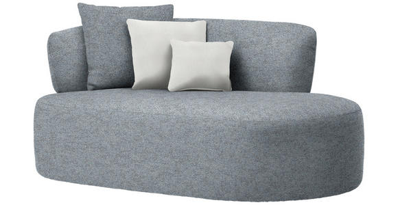 RÉCAMIERE in Chenille Beige, Graubraun  - Beige/Graubraun, MODERN, Kunststoff/Textil (166/86/105cm) - Hom`in