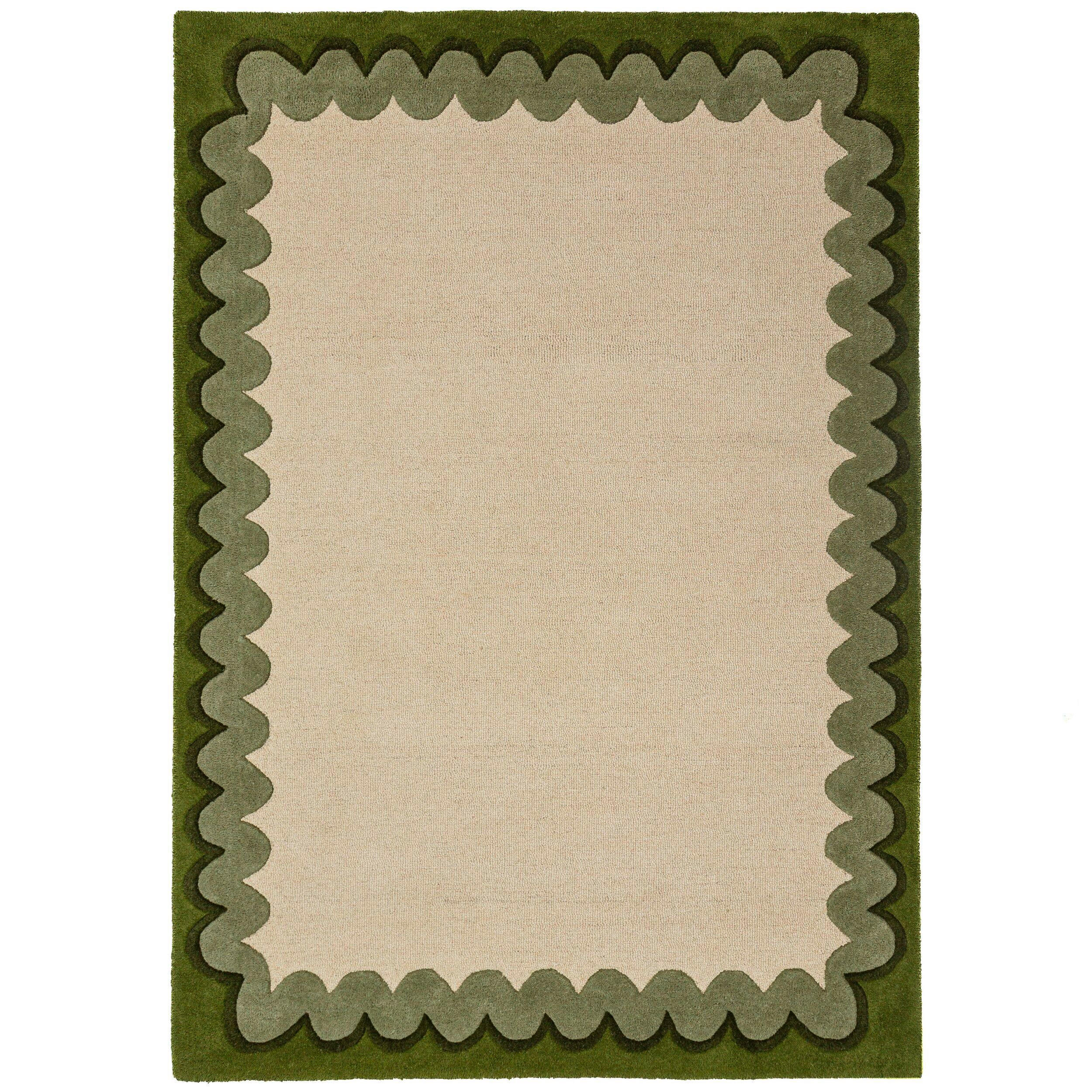 WOLLTEPPICH 200/290 cm Wiggle Grün  - Grün, Basics, Textil (200/290cm) - Flair Rugs
