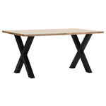 ESSTISCH 160/90/76 cm Mangoholz massiv Holz Naturfarben rechteckig  - Schwarz/Naturfarben, LIFESTYLE, Holz/Metall (160/90/76cm) - Landscape
