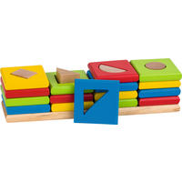 STOLP ZA SKLADANJE - večbarvno, Basics, les (24,5/6/6cm) - Goki
