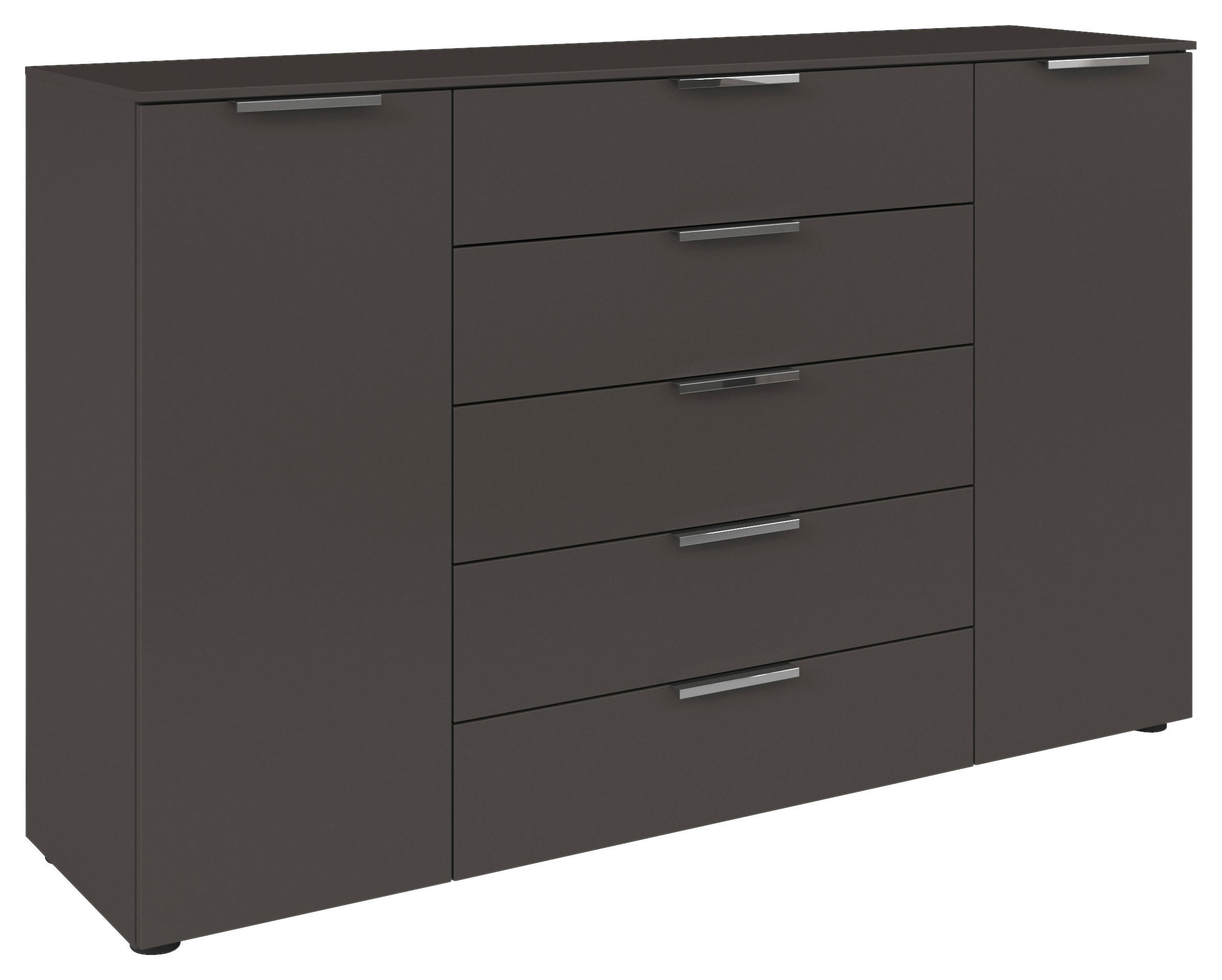 KOMMODE 160/100/42 cm  in Chromfarben, Graphitfarben  - Chromfarben/Graphitfarben, Modern, Holzwerkstoff/Kunststoff (160/100/42cm) - Rauch Möbel