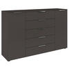BYRÅ 160/100/42 cm  - kromfärg/grafitfärgad, Modern, metall/trämaterial (160/100/42cm) - Rauch Möbel