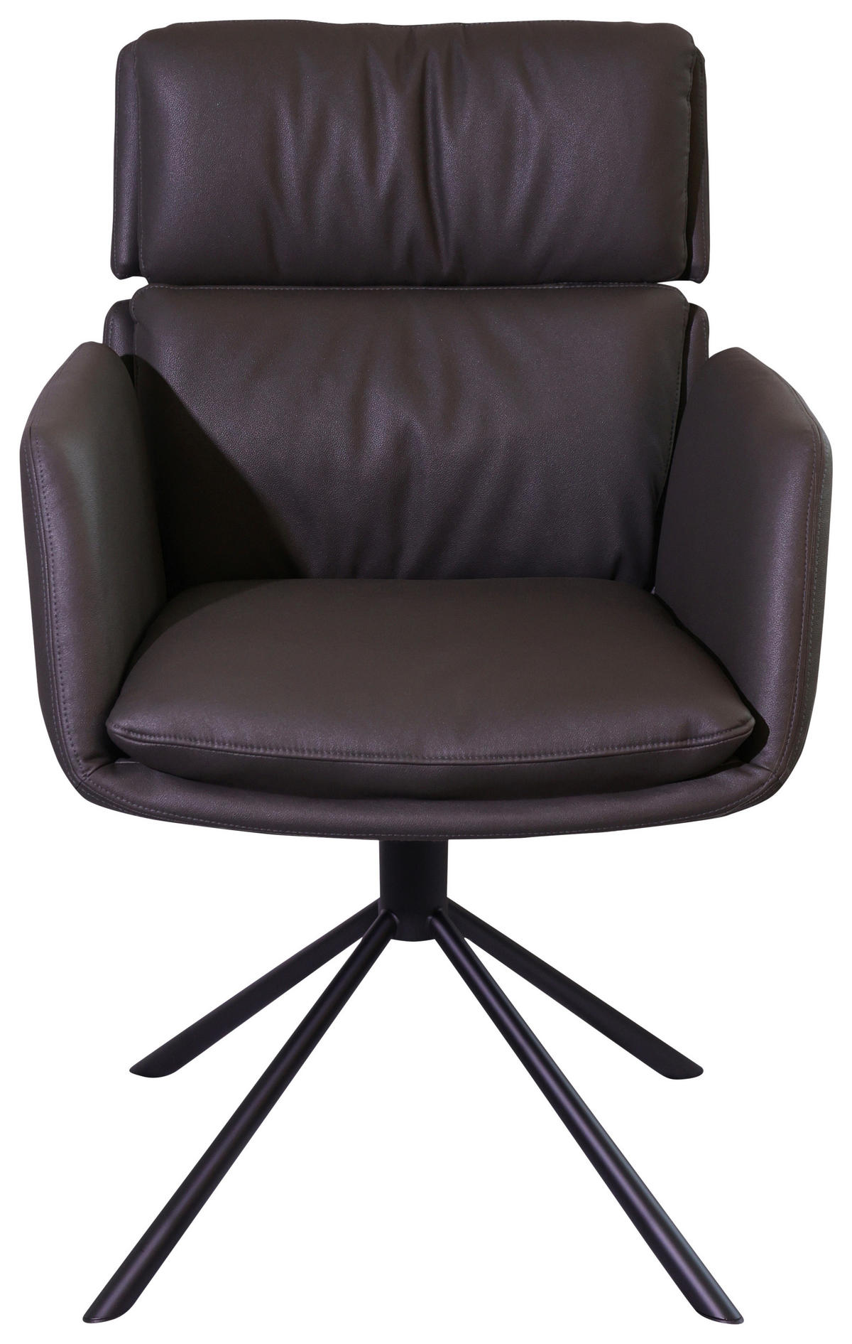 STOL MED ARMSTÖD järn mikrofiber  - grå/svart, Design, metall/textil (60/92/67cm) - Novel