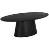 COUCHTISCH Pappel furniert 110/60/40 cm oval Schwarz  - Schwarz, Basics, Holz/Holzwerkstoff (110/60/40cm) - MID.YOU