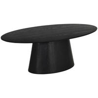 COUCHTISCH Pappel furniert 110/60/40 cm oval Schwarz  - Schwarz, Basics, Holz/Holzwerkstoff (110/60/40cm) - MID.YOU