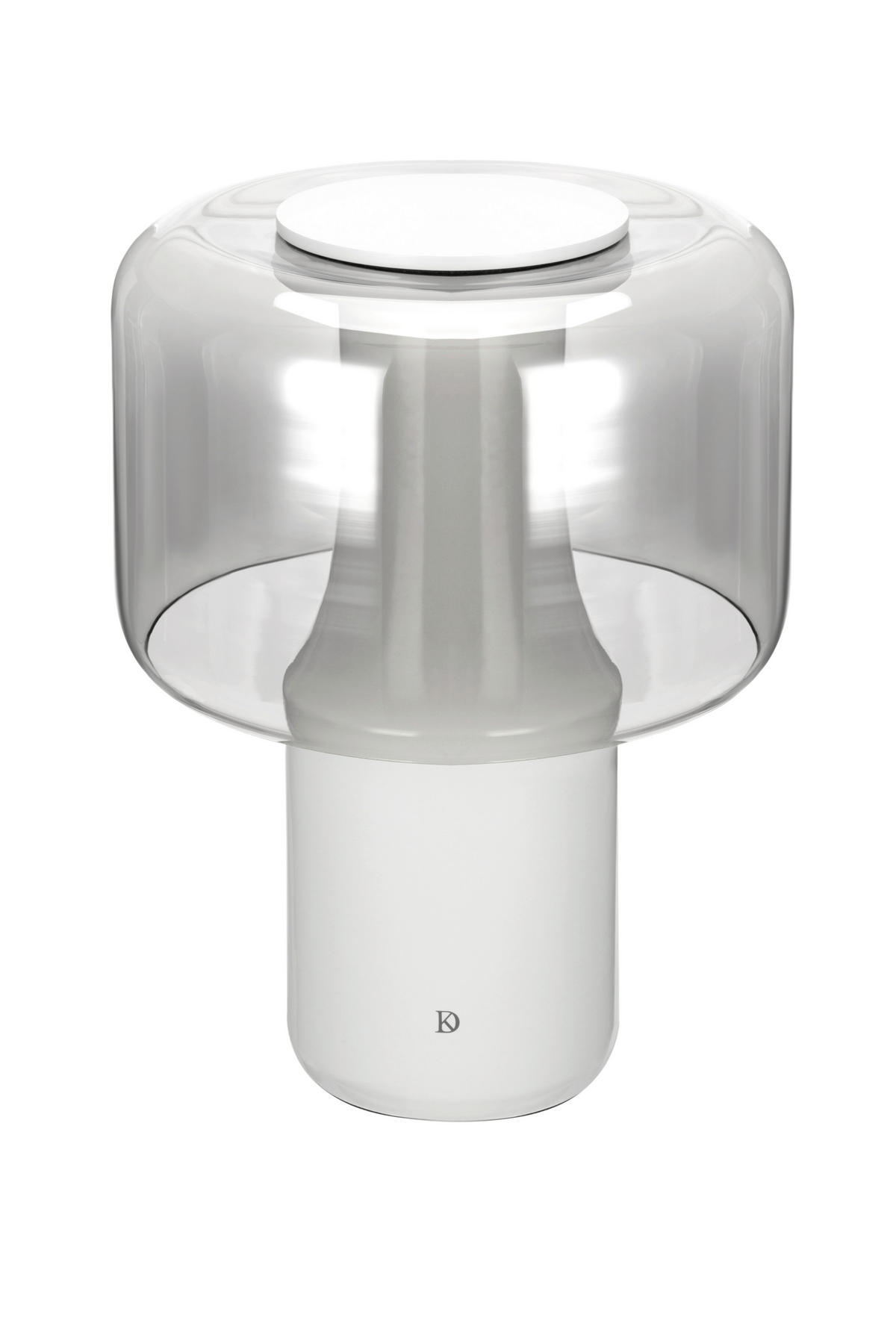 LED-TISCHLEUCHTE Akiba 28/38,4 cm   - Grau, Design, Glas/Keramik (28/38,4cm) - Dieter Knoll
