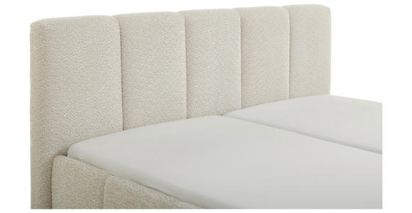 POLSTERBETT 180/200 cm in Creme - Creme/Schwarz, Design, Holz/Textil (180/200cm) - Xora
