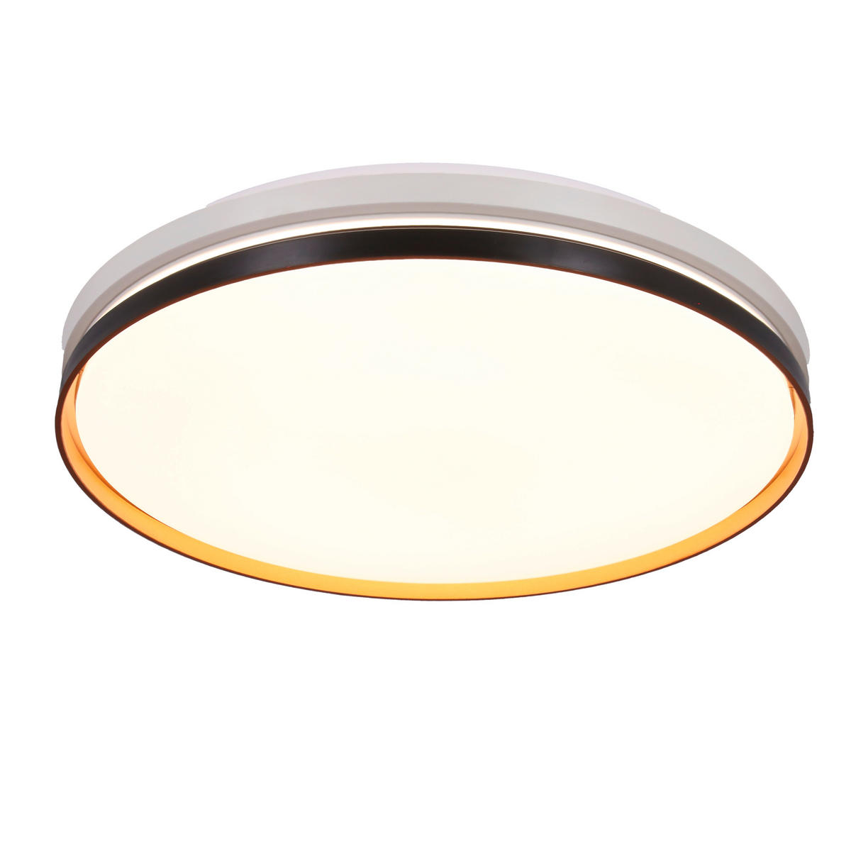 LED-TAKLAMPA Montana 40/40/7 cm  - vit/svart, Klassisk, metall/plast (40/40/7cm)