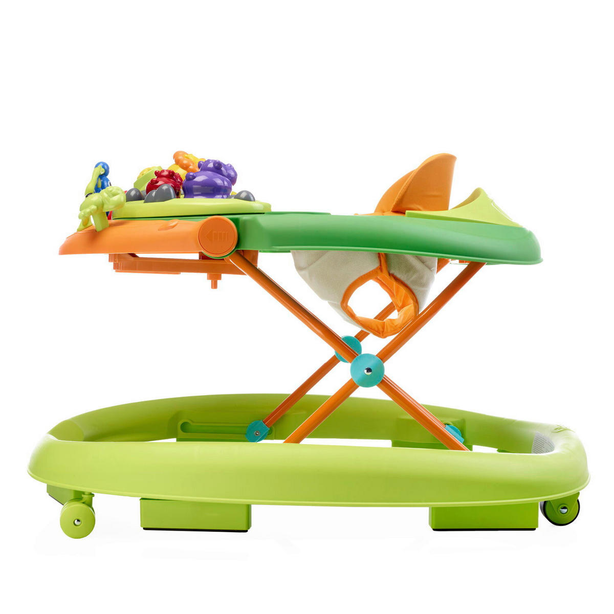 LAUFLERNWAGEN - Multicolor/Grün, Basics, Textil/Metall (47/45/81cm) - Chicco