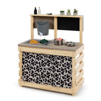 KINDERKÜCHE - Birkefarben/Grau, Basics, Holz (80/40/90cm) - MUDDY BUDDY