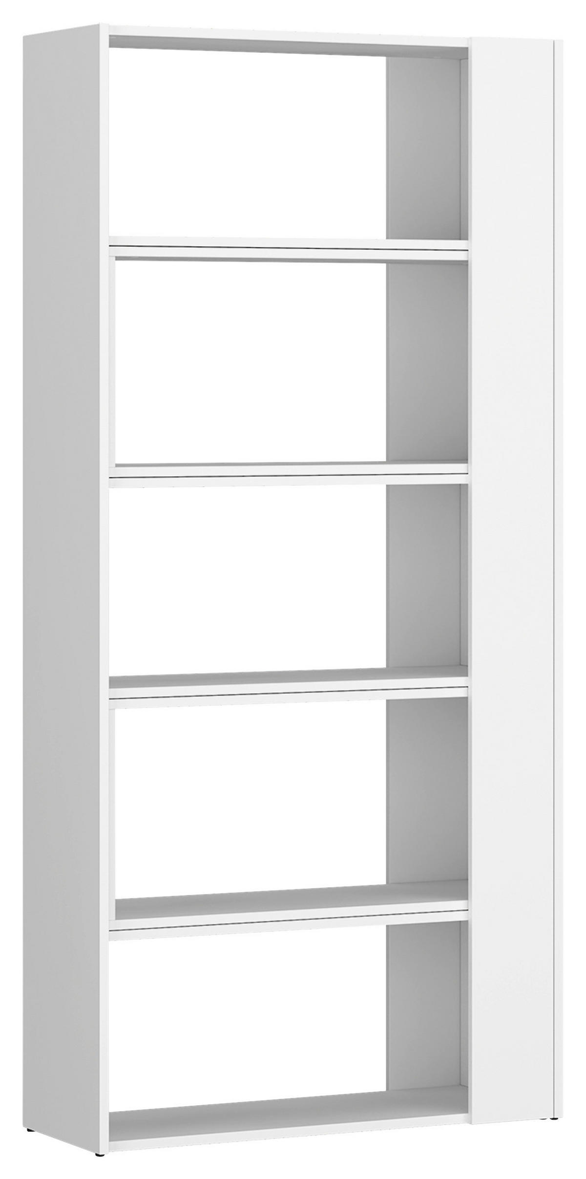 REGÁL, biela, 82-146/180/35 cm - biela, Modern, kompozitné drevo/plast (82-146/180/35cm) - Modern Living