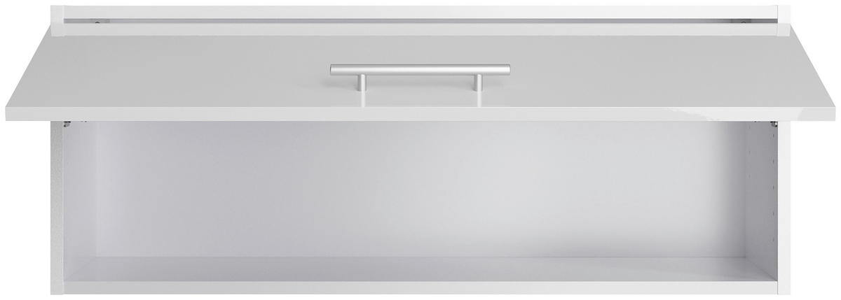 ECKKÜCHE 200/270 cm  in Weiß, Weiß Hochglanz  - Edelstahlfarben/Weiß Hochglanz, Basics, Holzwerkstoff/Metall (200/270cm) - Optifit