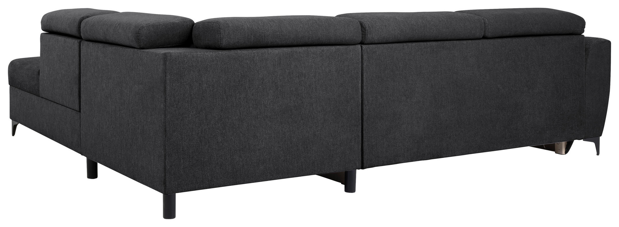 Thumbnail - Carryhome Ecksofa, Schwarz, Textil, 5-Sitzer, Ottomane rechts, L-Form, 255x217 cm, Wohnzimmer, Sofas & Couches, Wohnland...