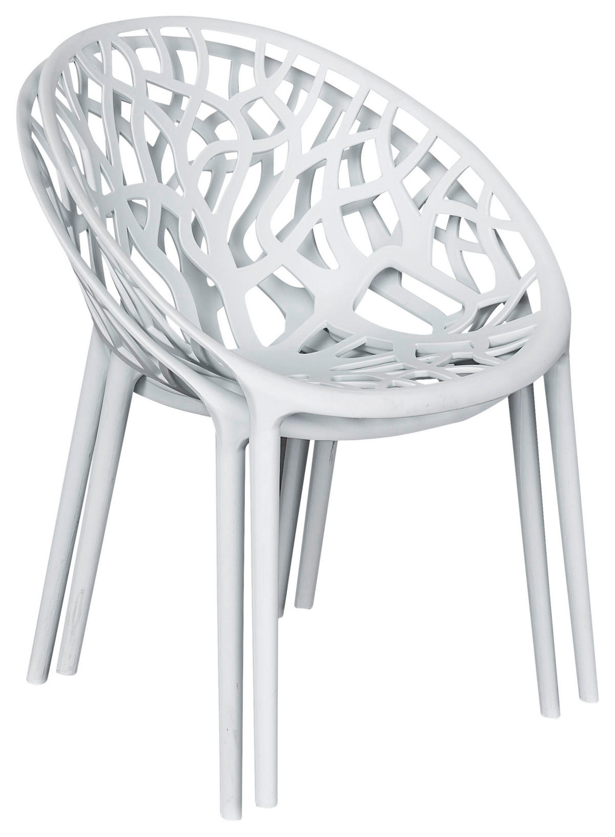 STAPELSTUHL Weiß  - Weiß, Design, Kunststoff (60,5/79/58cm) - Ambia Garden