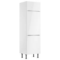 GERÄTEUMBAUSCHRANK 60/211,8/58,1 cm  in Weiß, Weiß Hochglanz  - Edelstahlfarben/Weiß Hochglanz, Basics, Holzwerkstoff/Metall (60/211,8/58,1cm) - Optifit