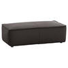 HOCKER Echtleder Braun  - Schwarz/Braun, MODERN, Leder/Kunststoff (120/39/60cm) - Chilliano