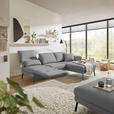 ECKSOFA  in Flachgewebe Hellgrau  255-365/175-224 cm  - Hellgrau/Schwarz, Design, Textil/Metall (255-365/175-224cm) - Dieter Knoll
