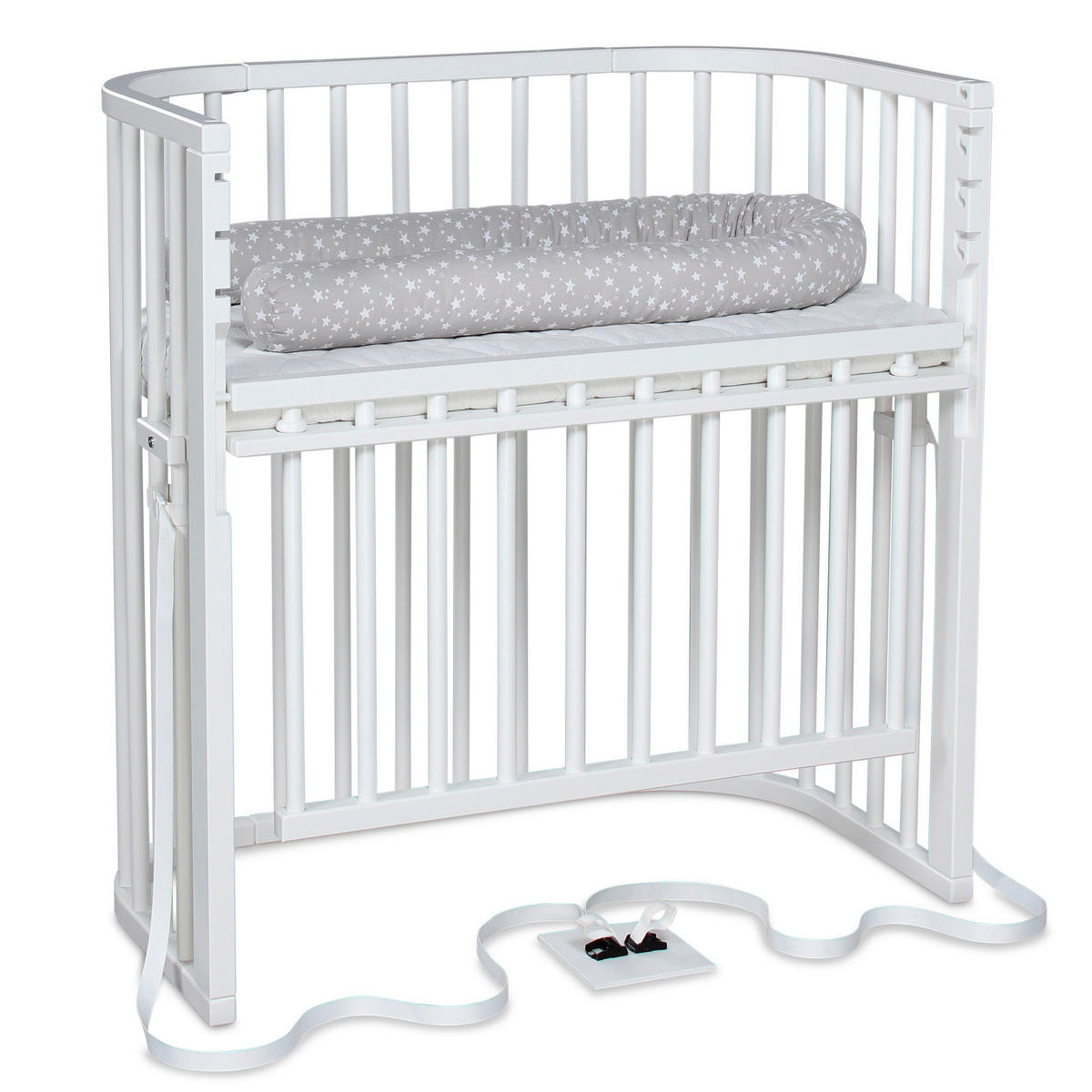 BEISTELLBETT Boxspring Comfort Plus  - Weiß, Basics, Holz (56,5/96,5/96cm) - Babybay