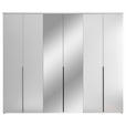 DREHTÜRENSCHRANK  in Weiß  - Schwarz/Weiß, MODERN, Glas/Holzwerkstoff (270/225/52cm) - Carryhome