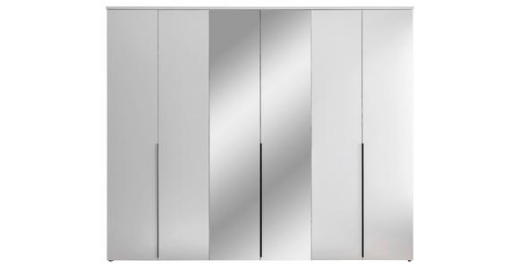 DREHTÜRENSCHRANK  in Weiß  - Schwarz/Weiß, MODERN, Glas/Holzwerkstoff (270/225/52cm) - Carryhome