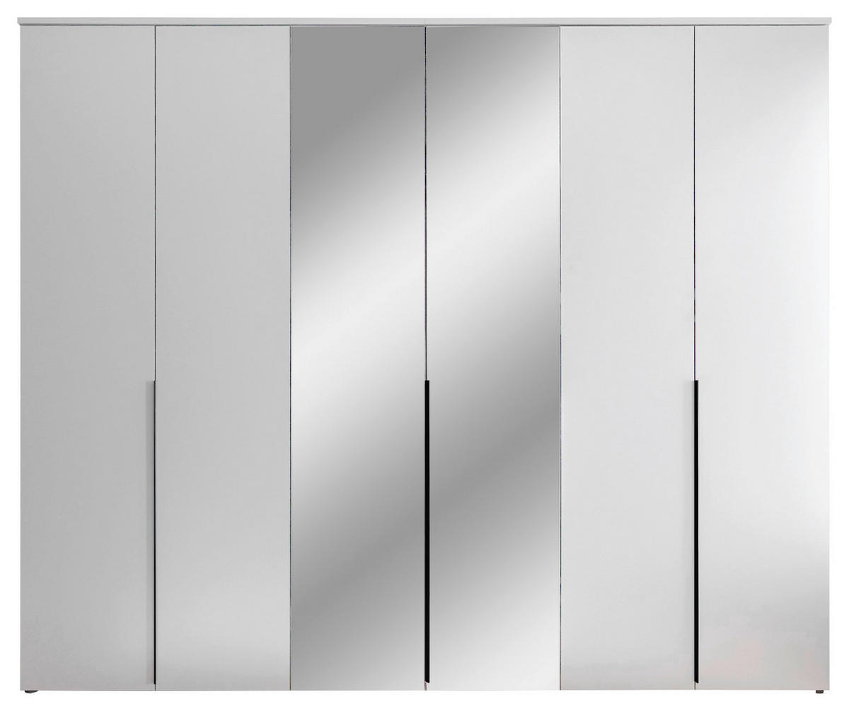 DULAP CU UȘI ROTATIVE alb  - alb/negru, Modern, plastic/sticlă (270/225/52cm) - MID.YOU