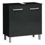 WASCHBECKENUNTERSCHRANK 60/62/33 cm  - Anthrazit/Silberfarben, KONVENTIONELL, Holzwerkstoff/Metall (60/62/33cm) - Carryhome