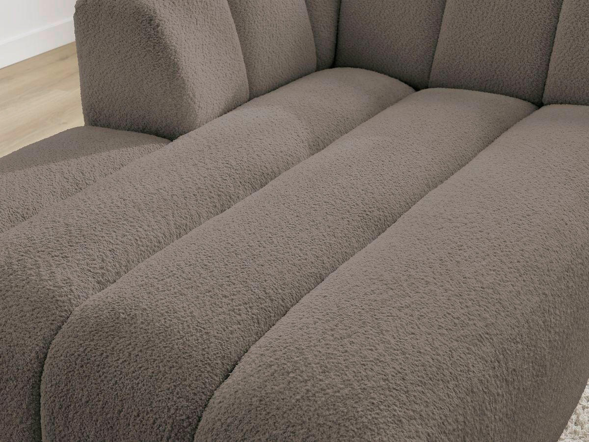 SOFAELEMENT ANNECY Bouclé Taupe  - Taupe/Schwarz, MODERN, Kunststoff/Textil (120/72/170cm)