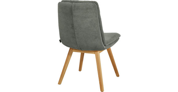 STUHL  Stoffauswahl, Typenauswahl, Gestellauswahl Cord  - Eichefarben/Olivgrün, Design, Holz/Textil (49/90/69cm) - Johann Jakob